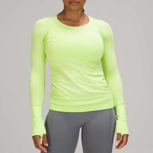 lululemon athletica Neon Green Long Sleeve swiftly